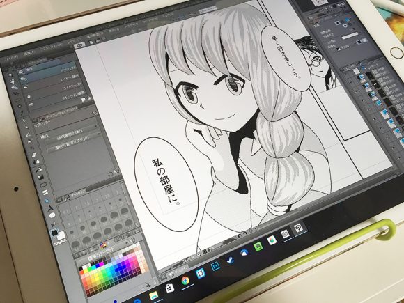 Ipad アプリ Duet Pro を液タブにして Clip Studio Paint でマンガ描いてみた レッツトライ しもしも